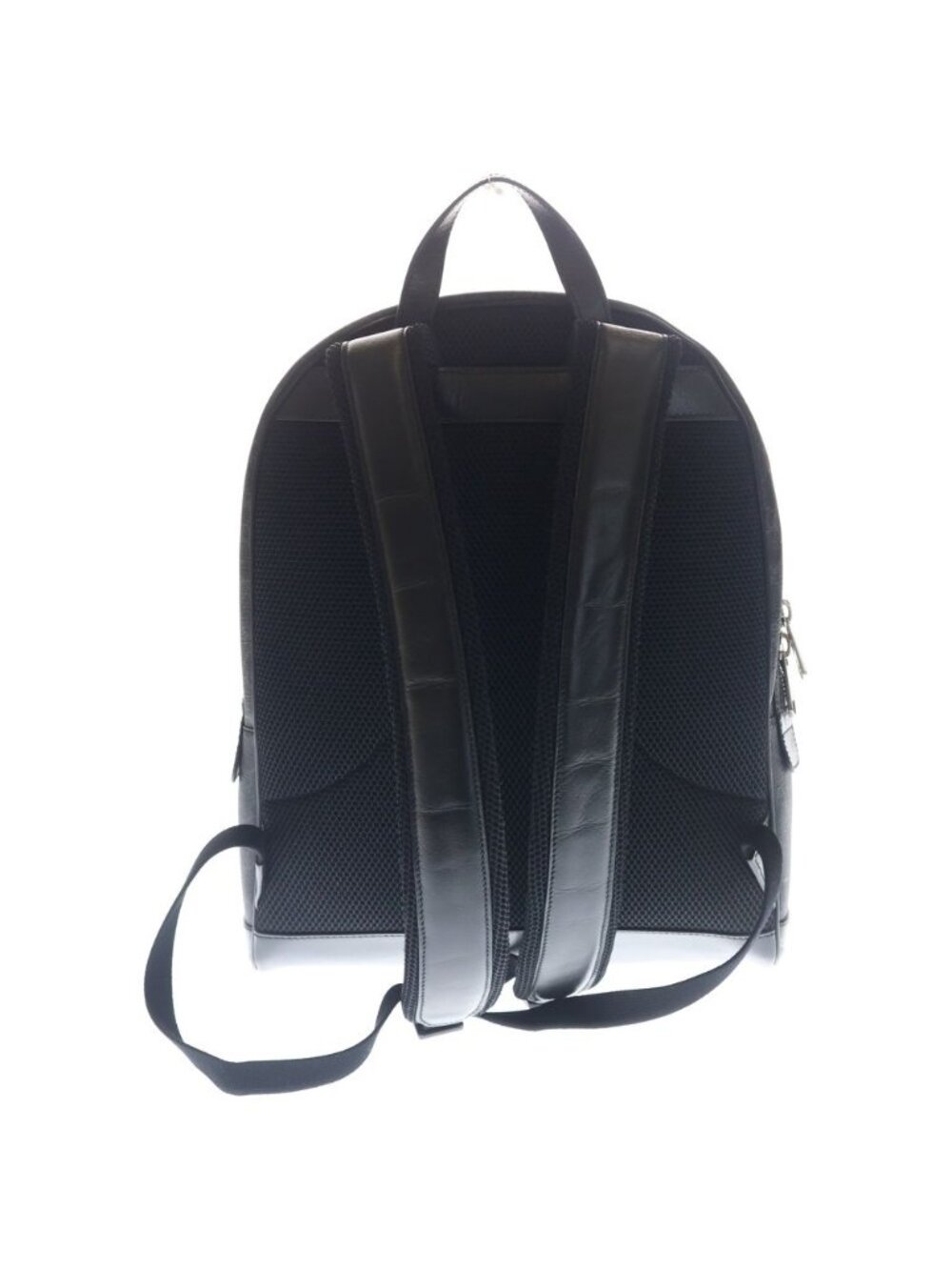 Gucci GG Supreme Interlocking Backpack Black Leather Silver - Picture 2 of 6